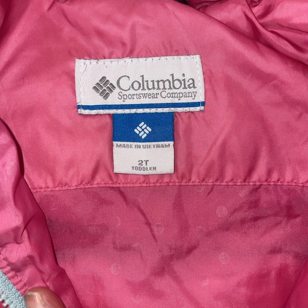 Columbia‎ Girls Polka Dot  Winter Puffer Coat Jacket Lined Size 2T